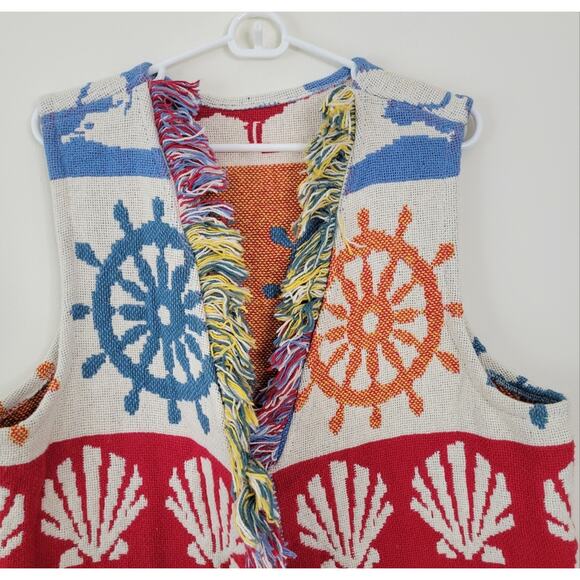 Handmade Nautical Blanket Vest Tapestry - Picture 2 of 5